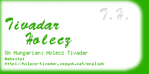 tivadar holecz business card